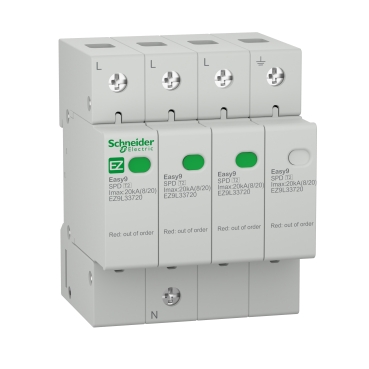 Surge Arrester Easy9 3P+N 400V 20kA EZ9L33720 - Schneider Electric